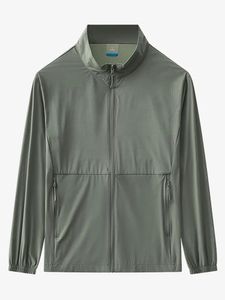 Летние мужские кожаные пальто с защитой от ультрафиолета UPF50, дышащие, быстросохнущие, легкие, тонкая солнцезащитная одежда, солнцезащитная повседневная куртка, большие размеры 8XL 240115