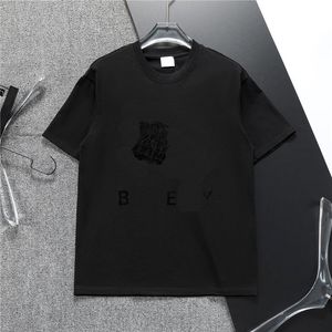 2024 Mens Designer Band Camisetas Moda Preto Branco Manga Curta Luxo Carta Padrão T-shirt Tamanho M-XXL