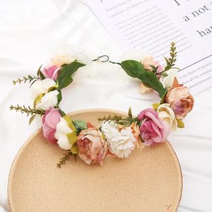 Grampos de cabelo bohe estilo grinalda flor hairband feminino seaside jóias casamento hiar acessórios folha floral tiaras coroa meninas decoração