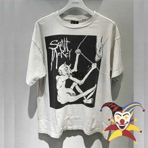 Men's T-Shirts Men Women Casual Fashion T-Shirt Tee SAINT MICHAEL T Shirt High Quality Cotton Topyolq