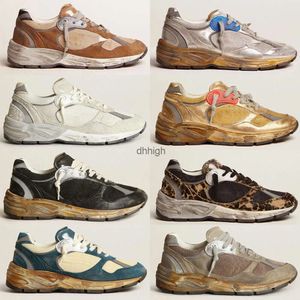 Italienisch Golden Running Sohle Gänse Sneaker für Designer machen alte schmutzige Turnschuhe mit Mid Dia Star Leopard Wildleder gemischt Leder Graffiti Casual Schuh