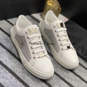 Die höchste Qualität maßgeschneiderte Kuhwahnsinnsschuhe Chaussure Phillip Shoes Plein Serie Männer lässige Turnschuhe