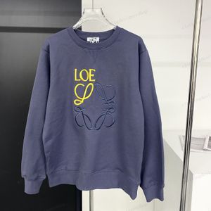 Designer hoodie Summer Lows Sweatshirt High Version Lowes Brand Designer Långärmad rund nacke Pure Cotton Matte slitstarka Bekväma loe Top Bla Coat XXL XL