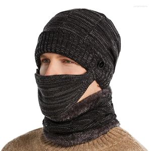 Baskar stickade hatt män vinter beanie hattar för halsar päls bonnet kvinnor skallies beanies gorro beany balaclava cap