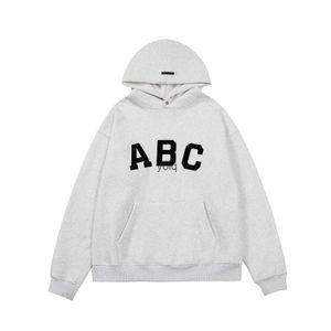 Men's Hoodies Sweatshirts New FOG ABC Letter Hooded Grey Sweater Season 7 Main Line European and American High Street Women's Looseyolq