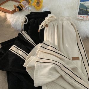 Baggy Gestreifte Cord Jogginghose Herbst Männer Casual High Street Harem Hosen Gym Y2K Vintage pantalones de mujer 240115