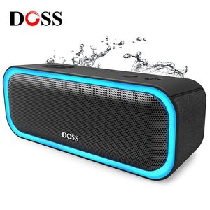 Speakers DOSS Wireless Speaker Bluetooth 5.0 Powerful 20W Stereo Enhanced Bass Sound Box Waterproof Multiple Color Light Portable Speaker