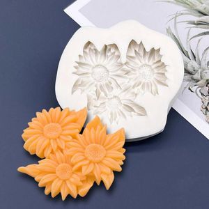 Baking Moulds Sunflower Daisy Flower Silicone Cake Mold Sugarcraft Chocolate Cupcake Resin Tools Fondant Decorating