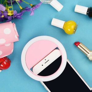 Selfie Lights LED Selfie Ring Light Mobile Lens LED Selfie Lamp Ring för iPhone Samsung Huawei Telefon Selfie Clip Light Accessoryl240116