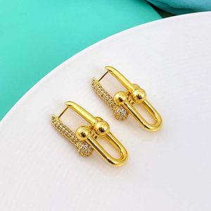 örhängen designer för kvinnor 18k örhänge guld silver pläterade dubbar hoops brev design smycken multi coulurs 5 stilar geometri örhängen smycken set gåvor