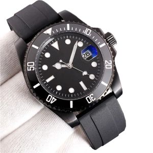 Wristwatch AAA LuxuryWatch Mens Watches 8215 حركة ميكانيكية أوتوماتيكية للرجل 40 مم من الياقوت المرآة حزام مطاط عيد الميلاد الأسود هدايا الجمعة