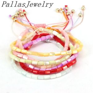 Bracelets 5Pcs Handmade Bohemian beach Shell Beads Bracelet For Women Colorful Shell Macrame Bracelet Rope Thread Girl Lady Jewelry