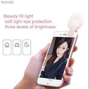 Selfie Lights Portable LED Light Night Phone Flash Light LED Camera Clip-On Mobiltelefon Selfie Ring Light Video USB Laddning för all Phonel240116