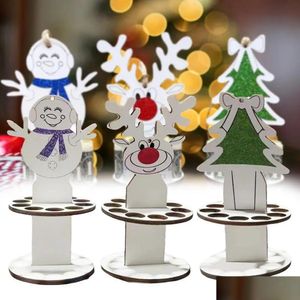 Dhs Enfeite de Natal com 10 Buracos Desenhos Animados Único Suporte de Dinheiro Decoração Festival Fontes de Festa Carteira Bolo Rack Diy Stand Drop Dhz6E