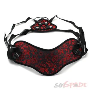 SMSPADE Plus Size Cintura per principianti rossa e nera con imbracatura regolabile per giochi per adulti gay lesbici 240115