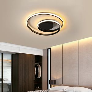 Luzes de teto modernas lâmpada led para sala estar quarto estudo branco cor preta superfície montada lâmpada do teto deco AC85-265V