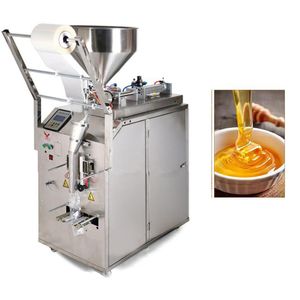 Máquina automática de embalagem de leite líquido puro de 3 lados, máquina de enchimento e selagem de gel de banho, máquina de embalagem de pasta de gergelim