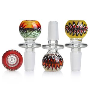 Tjock glasskål 14mm 14,4 mm manlig gemensam glas rökskål gjord med amerikansk glasstång för glasbongs vattenledningar rökare tillbehör