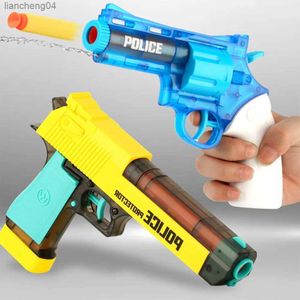 Sand Play Water Fun Children's Toys Gun Pistol Revolver 2 I 1 Soft Bullet Gun Can Fire Water Gun för barn