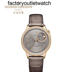 Роскошные часы Vacherin Constantinns Overseas высшего качества ZF Factory Ellis Moon Phase FemaleXW65Мужские часы с ремешком из нержавеющей стали и сапфировым зеркалом