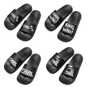 Karl Lagerfield Frau Gummi Sliders Designer Sandale Fashion Slide Luxus Schuh Flip Flop Herren Tazz Slipper Mode Lässig Sommer Strand Flache Sandale Loafers Dhgate