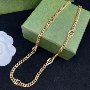 Słynny 18 -karatowy naszyjnik luksusowy projektant marki podwójna litera geometria damska długa frędzla kolczyki weselne biżuteria