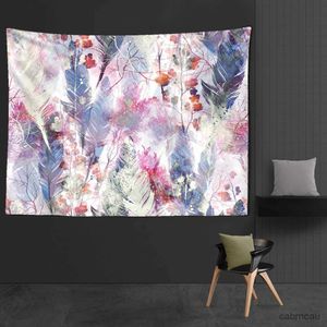 Tapestries Bohemian Watercolor Floral Carpet Hippie Tapestry Wall Hanging Colorful I Home Decoration