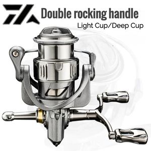 VWVIVIDWORLD VZ Fishing Reel With Balance Bar Double Rocker Arm Shallow Line Cup Spinning Wheel 2500S-6000M Series 240116