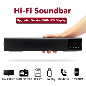 Alto-falantes TV Bluetooth Speaker HiFi portátil sem fio Soundbar Subwoofer 3DStereo Coluna Music Center Home Theater System para o computador