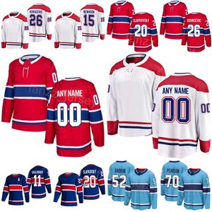 Equipe Hóquei 15 Alex Newhook Jerseys Crianças Homens Mulheres 70 Tanner Pearson 52 Justin Barron 26 Johnathan Kovacevic 20 Juraj Slafkovsky 31 Carey Price 11 Brendan Gallagher