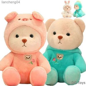 Doldurulmuş Peluş Hayvanlar Cosplay Pembe Pig Dinosaur Oyuncak Ayı Peluş Oyuncak Dolgulu Karikatür Animsl Soyun Tavşan Tavşan Brown Bear Peluşu Çocuklar İçin Doğum Günü