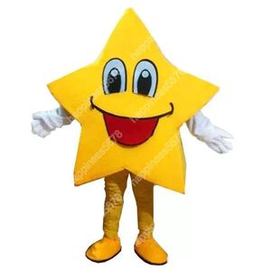 Adulto tamanho amarelo estrela mascote trajes personagem dos desenhos animados terno terno carnaval adultos tamanho halloween festa de natal carnaval vestido ternos