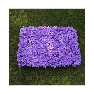 Party Decoration Silk Hydrangea Artificial Flower Wall Wedding Bakgrund gräsmatta Växtblommor Dekorationer Drop Delivery Home Garden F DHD9V