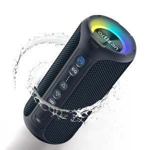 Lautsprecher Bluetooth-Lautsprecher, Ortizan 40 W lauter tragbarer kabelloser Stereo-Lautsprecher, wasserdichte IPX7-Duschlautsprecher mit tiefen Bässen/LED-Licht/