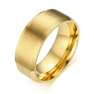 Bandringe Schmuck Titanstahl Herren Schwarz Matt Bare Body Ring Gold 004 Drop Lieferung Otqoe