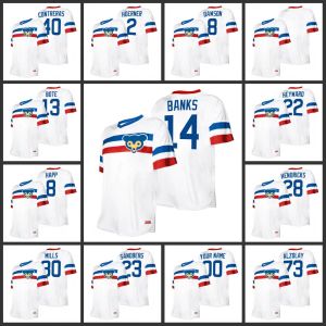 Chicago''cubs'men Nico Hoerner Ryne Sandberg Ernie Banks Andre Dawson Heyward 여성 청소년 Custom White Cooperstown Collection V-Neck Jersey