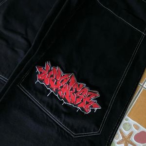 Hip Hop Carta Gráfico Baggy Jeans Homens Mulheres Y2K Jeans Streetwear Grande Bolso Calças Oversized Harajuku Cintura Alta Calças Largas 240115