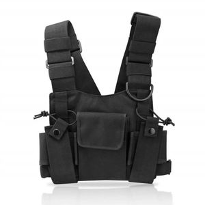 Talkie Tactical Vest Nylon Military Vest Chest Rig Pack Holster Tactical Harness Walkie Talkie Radio Waist Pack Army Vest Hunting