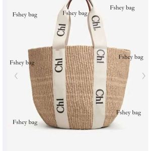 Woody Mifuko Big Fashion Designer L Size Raffia Tote Bag Men And Women Handbag Woven Leather Bucket Bags With Letters Summer eather s etters