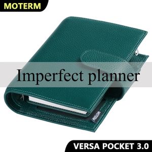 Organizator ograniczonego niedoskonałego Moterm Pocket Versa 3.0 z 19 mm Pierścienie Planner Portfel Multifunkcyjny program dziennika dziennika dziennika Notatnik 240115