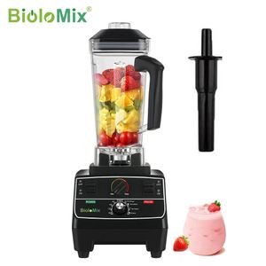 Biolomix BPA GRATIS 2L JAR 2200W Professionell smart timer Förprogrammerad Blender Mixer Juicer Food Processor Ice Smoothies Crusher 240116