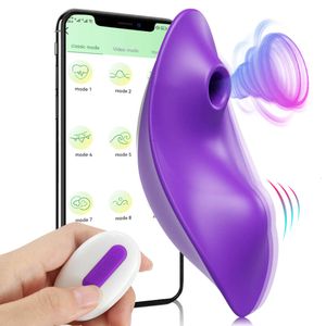 Brinquedo sexual massageador bluetooth app 2 em 1 vibrador de sucção para mulheres wearable controle remoto otário estimulador de clitóris brinquedo adultos casais