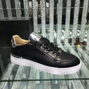 最高品質の高級デザイナーPlein ShoesメンズプリントボードシューズMan Chaussure PPファッションブリーフィーティトレンディなカジュアルシューズ