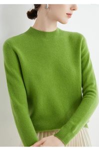 Женские свитера, свободные полуводолазки, пуловеры на весну и осень, базовый стиль, простой верх, шерстяной свитер