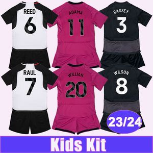 23 24 WILSON REED Kit per bambini Maglie da calcio RAUL BASSEY REAM CASTAGNE ROBINSON CAIRNEY ANDREAS FRANCOIS WILLIAN TETE Maglie da calcio per casa 3a casa