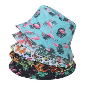 Novo chapéu de sol protetor solar primavera/verão para férias, lazer, viagens versáteis, chapéu de bacia de praia, chapéu de pescador flamingo, feminino