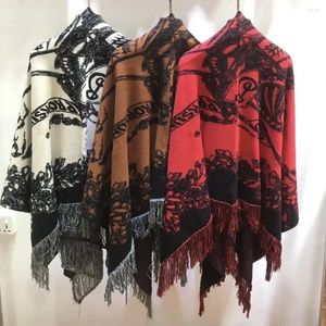 Scarves Autumn And Winter Horse Knight British Plaid Tassle Fashion Wool Cashmere Knitted All-Matching Shawl Cape Coat