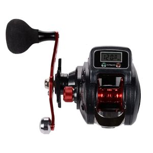 Mulinello da pesca Baitcasting mano sinistra/destra con contatore di filo 161 cuscinetti Mulinello Baitcaster con display digitale Ruota Baitcasts 240116