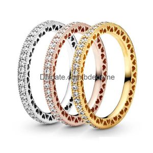 Wedding Rings Fanshi Cross Border Selling Eternal Heart Ring Temperament Joint Fashion Simple Peach Shaped For Padra Weddinghollow Ou Dhx8Z