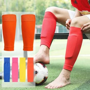 1 Paar Sport Fußball Schienbeinschutz Socken Pad Sleeve Socke Beinstütze Fußball Kompressionshülse Erwachsene Teenager Kinder Beinschutz 240115